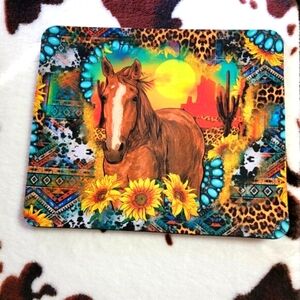 Horses Western Computer Non Slip Custom Mouse Pad Handmade